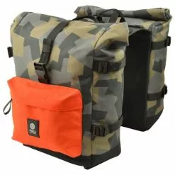 AGU Urban Trend H2O Double Cykeltaske - Camo / Orange