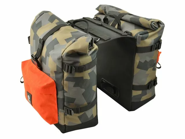 AGU Urban Trend H2O Double Cykeltaske - Camo / Orange 4 AGU Urban Trend H2O Double Cykeltaske - Camo / Orange - Billede 2