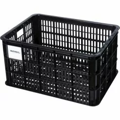 Basil Crate Recycled Kasse Til Lad Eller Bagagebærer Sort 40L åben