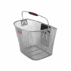 KlickFix Front Kurv 16L Med Hank Sølv