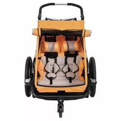 XLC Duo S Cykeltrailer Til 2 Børn Orange -Cykelanhængere Butik XLC Duo S Cykeltrailer til 2 Boern Or 1654851789 02