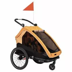XLC Duo S Cykeltrailer Til 2 Børn Orange -Cykelanhængere Butik XLC Duo S Cykeltrailer til 2 Boern Or 1654851789 05