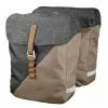 Racktime Heda Dobbelt Sidetaske I Kanvas Og Læder Sand/Grå 24,5 Liter -Cykelanhængere Butik dobbletaskesand281017