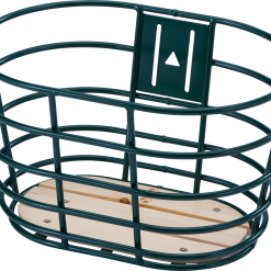 Cykelanhængere Butik 22 28" Grøn Norden Kurv Med Træbund