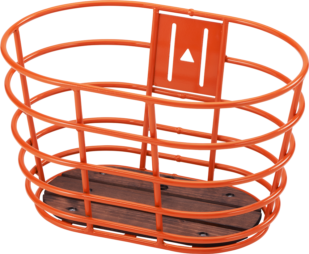 28" Orange Norden Kurv Med Træbund 3 28" Orange Norden Kurv Med Træbund